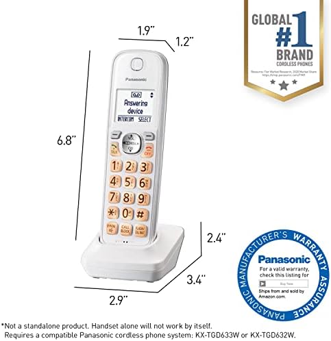 Panasonic Bővíthető Vezeték nélküli Telefon Rendszer, Üzenetrögzítő, valamint Hívd fel Blokk - 3 Vezeték nélküli Kézibeszélő & Előfordulhat,
