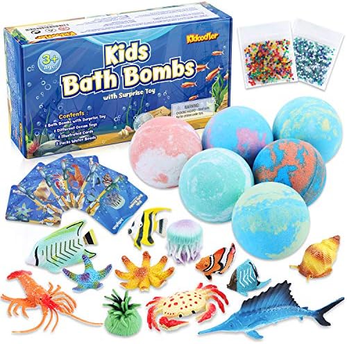 2023 Fürdő Bombák Gyerekeknek Meglepetés Játékok Belső - 6 Kézzel készített Fizzier Fürdő Bombák 12 Vicces Óceán Játékok, Víz-Gyöngyök, Természetes,
