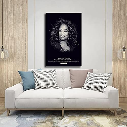 BAOGELI Oprah Winfrey Motivációs Idézet Poszter Vászon Wall Art Dekor Festmények Képet Haza Nappali Dekoráció Unframe:24x36inch(60x90cm)