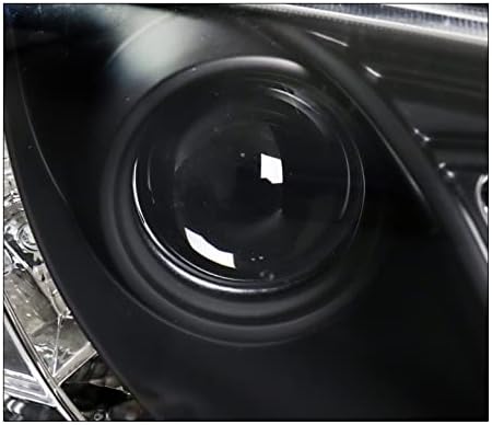ZMAUTOPARTS LED Bar-Vetítő Fényszórók Lámpák Black w/6.25 Kék Világítás DRL Kompatibilis a 2004-2009-es Mazda 3 Sedan 4Dr