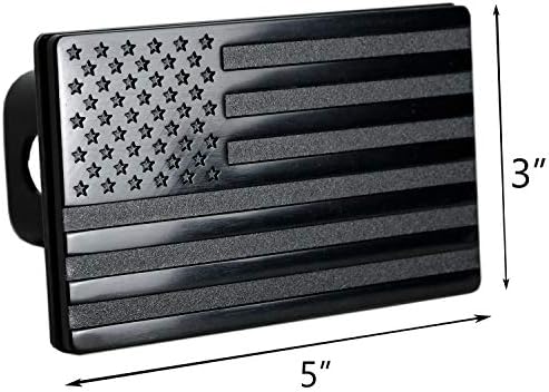 MULL USA Zászló Fém vonóhorgot Fedél Anti-Csörgő biztonsági Zár (2 Illik Vevők, Fekete)