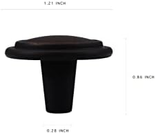 HESTIA HARDVER - Felső Gyűrű Kerek Kabinet Gombok, konyhaszekrény Hardver, Komód Gombok | 1.21 Átmérőjű Gomb, 10 Pack - Olaj