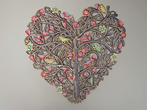 Nagy Szív, az Élet Fája - Térkép Valaki Egy Szerelem? Kézzel Festett Craftsmenship