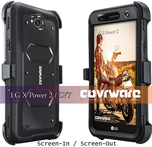 COVRWARE Aegis Sorozat Esetben Kompatibilis LG X-Power 2 / Fiesta 2 / X Díj / Fiesta LTE / K10 Teljesítmény, Beépített képernyővédő fólia,