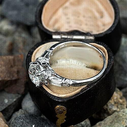 2023 Új Gyémánt Cirkon Gyűrű Női Divat Ékszerek Legnépszerűbb Tartozékok Üreges Gyűrű (Ezüst, 7)