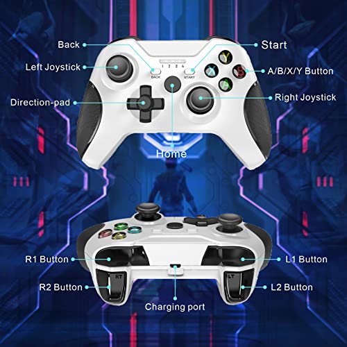 DYONDER Xbox Egy Vezeték nélküli Kontroller, Játékvezérlő Gamepad 2,4 GHZ-es Játék Kontroller Kompatibilis az Xbox One/One S/One X/Egy Sorozat