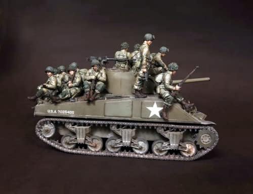 【1/35】 Gyanta Katona Modell második VILÁGHÁBORÚ AMERIKAI Hadsereg Tartály Katona Gyanta Modell kit (14 Emberek, nem Tank) (összeszerelt,