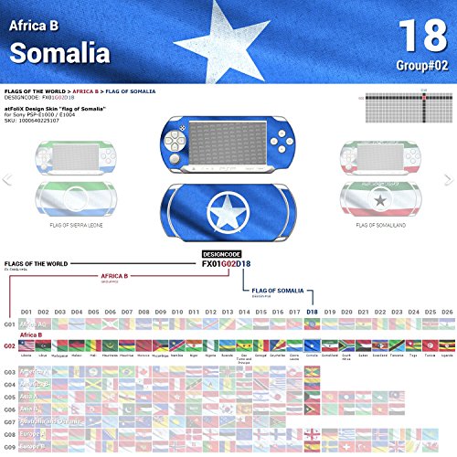 Sony PSP-E1000 / E1004 Design Bőr zászló a Szomáliai Matrica a PSP-E1000 / E1004