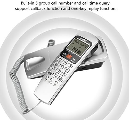 Bewinner Divat FSK/DTMF Standard Vezetékes Telefon - Vezetékes Telefon Hívófél-AZONOSÍTÓ - Támogatás Callback Függvény Egy-Gomb Visszajátszás