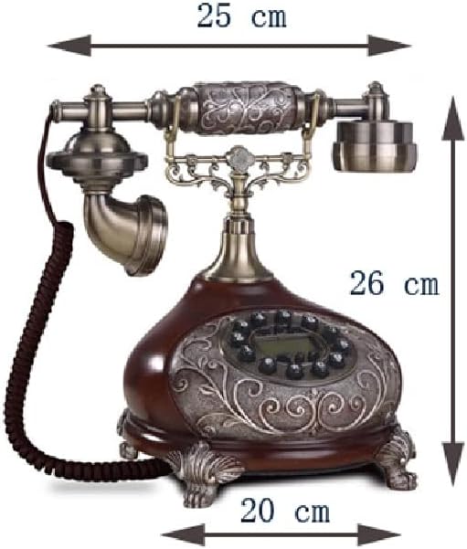 ZLXDP Vintage Vezetékes Telefon Gombot, Tárcsázza Antik Vezetékes Telefon Office Home Hotel Készült Gyanta