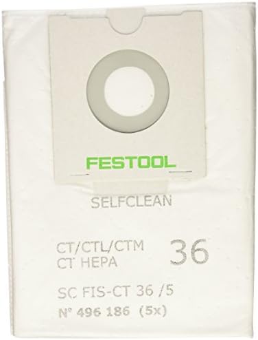 Festool 496186 SELFCLEAN porzsák a CT-36, Mennyiség 5