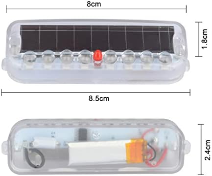 2X Solar Power LED Autó Hamis Riasztás Figyelmeztető Biztonsági Anti-Theft Villogó Piros Fény