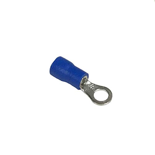 Gyűrű Terminálok, PVC Szigetelésű, 14-16 AWG es Dróttal, 6 Stud Méret, Kék, 10 Db