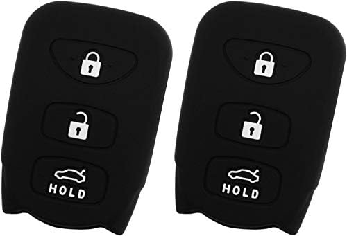 KeyGuardz Kulcsnélküli Távoli Autó távirányító Külső Héj Borító Puha Gumi Esetében Hyundai Kia Elantra Szonáta (Csomag 2)