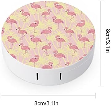 Trópusi Flamingo kontaktlencse Travel Kit, Hordozható, a Kapcsolatot a Doboz Tükörrel Csipesz Eltávolító Eszköz Megoldás Üveg Napi