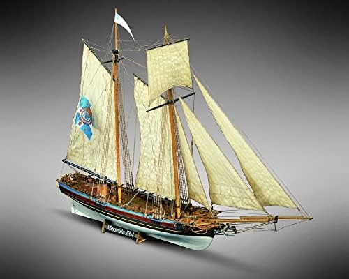 Mamoli Kit Barca Marseille Fából készült Hajó Scala 1:120 L:803mm H:565mm