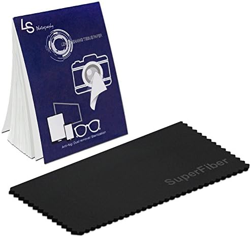 EZ Fotózás, Fényképezőgép Objektív Tisztítása 50 Lap selyempapír Csomagot a Fekete SuperFiber Lencse Tisztító Kendővel, LGG80