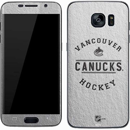 Skinit Matrica Telefon Bőr Kompatibilis a Samsung Galaxy S7 - Hivatalosan Engedélyezett NHL Vancouver Canucks Fekete Szöveg Design