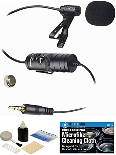 Külső Csiptetős Mikrofon, 20' audio kábel & Tartozék Csomag a HDR-MV1, HDR-PJ540, HDR-CX455, HDR-CS675 HD Videó Rögzítők