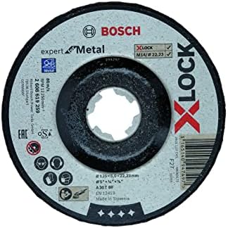 Bosch Professional 2608619259 Pörgeti vágótárcsa Szakértő (Fém, X-Zár, Átmérő 125 mm, Furat Átmérő 22.23 mm, Vastagsága 6 mm)