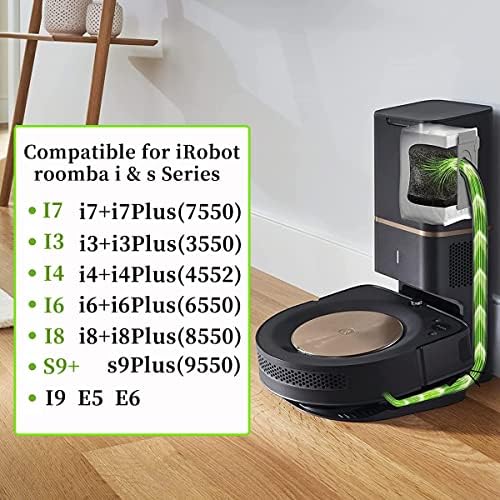 12-es Kosz Táskák Kompatibilis iRobot Roomba, Automatikus Dirt Rendelkezésére Táskák cserealkatrészek az iRobot Roomba i3+(3550) i4+(4552) i6+(6550)