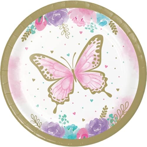 Pillangó Party Kellékek, majd Dekoráció - Pillangó Fél Tányérok, Szalvéták Cups & Villa 16 fő - Tökéletes Virágos Kerti Parti, Szülinapi