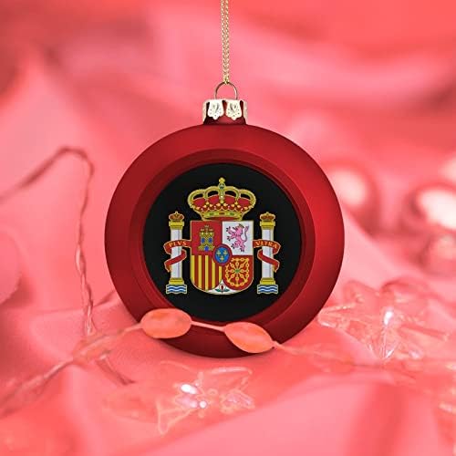 Spanyol Zászló Karácsonyi Labdák Dísz Törhetetlen a Varázsa karácsonyfa Lóg Dekoráció