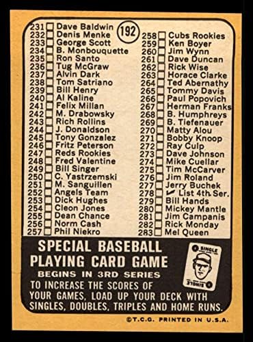 1968 Topps 192 Lista 3 Carl Túl Boston Red Sox (Baseball Kártya) NM Red Sox