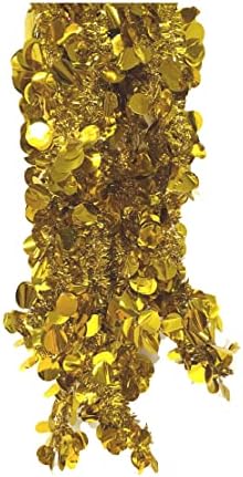 Arany Fényes Kör alakú Dísz Lóg Karácsonyi Fesztivál Talmi Garland - 2DB (Arany)