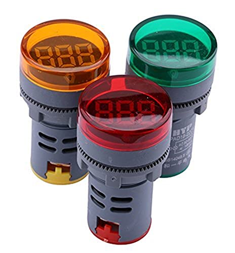 BUDAY LED Kijelző Digitális Mini Voltmérő AC 80-500V Feszültség Mérő Mérő Teszter Voltos Monitor világítás (Színe : Fehér)
