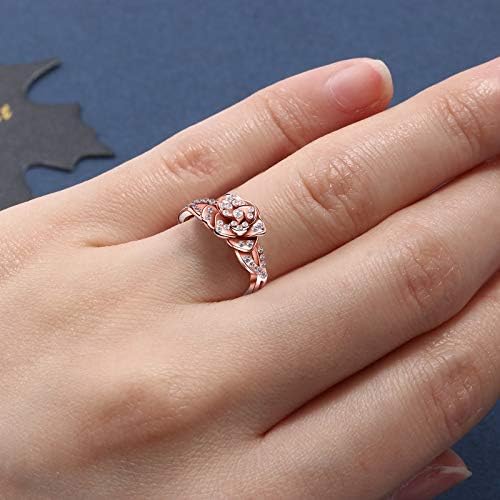 2023 Új Tartozékok Gyűrű, Ajándék, Ékszer Ki Eljegyzési Nők Esküvői Emlékére Gyűrűk Szív Gyűrű Készlet (Rose Gold, 9)