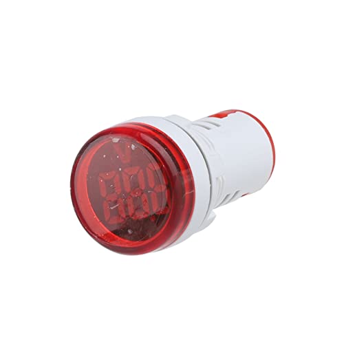 SKXMOD 2db Mini Digitális Voltmérő 22mm Kerek AC 12-500V Feszültség Teszter Mérő Monitor bekapcsolt állapotot Jelző LED 30x30mm (Szín :