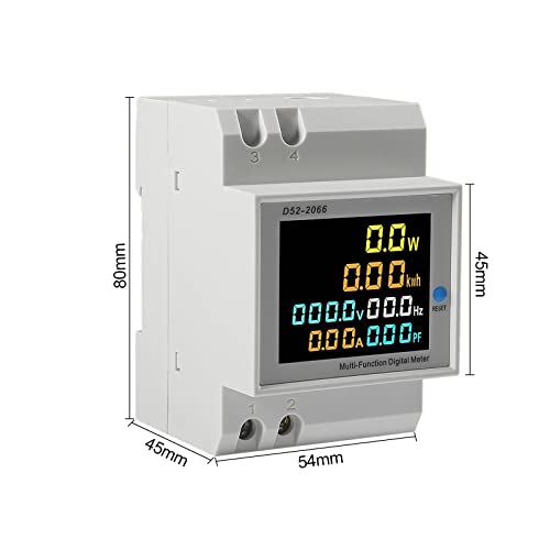 AC 40-300V 100A Áram Használat Monitor Multiméter, 6 az 1-ben Multiméter Digitális Teljesítmény Energia-Mérő egyfázisú Din Sín Voltmérő Árammérő