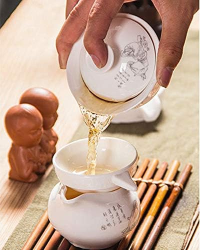 Emoyi Hagyományos Kínai Gaiwan Sancai Tea Csésze Öreg Mintás Porcelán Legjobb Ajándék