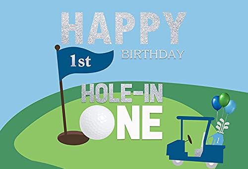 MEHOFOND Golf Téma Lyuk Egy Hátteret, Boldog 1. Születésnapi Party Dekoráció Hátteret Gyerekek, Gyerekek, Zöld Fotózás Háttérben