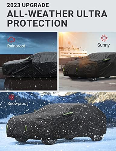 Proadsy Autó fedezet a Hyundai Tucson 2020-2023, Vízálló, Egész Idő Autók, Szélálló Snowproof Eső, Jégeső Nap UV Por Hó Védelem