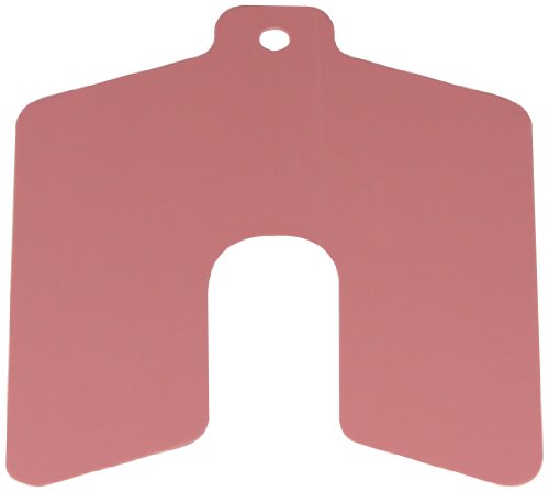 PVC (Polivinil-Klorid) - Lapos Alátét, Rózsaszín, 0.015 Vastagság, 2 Szélesség, 2, Hossz, 0.625 Slot Szélesség (Csomag 20)