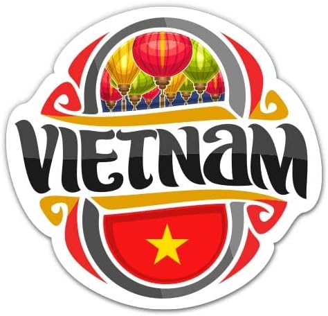 Vietnam - 3 Vinyl Matrica - Autós Laptop Víz Üveg Telefon - Vízálló Matrica