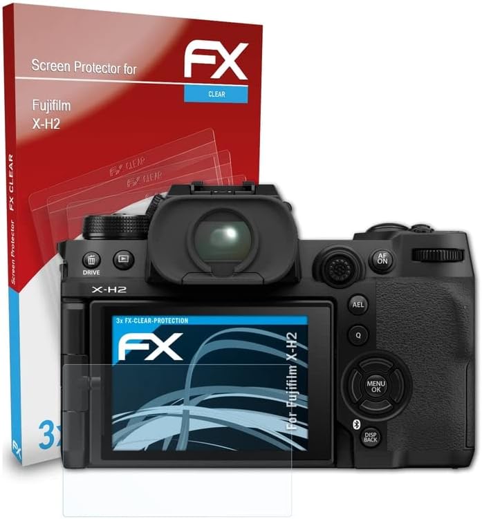 atFoliX Képernyő Védelem Film Kompatibilis a Fujifilm X-H2 képernyővédő fólia, Ultra-Tiszta FX Védő Fólia (3X)