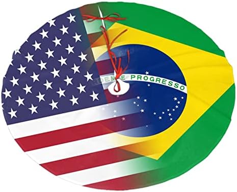 Karácsonyfa Szoknya, 30-48 Hüvelyk Amerikai Zászlót, Brazil Zászlót, Fa Mat a Karácsonyi Dekorációk, karácsonyi Parti Díszek