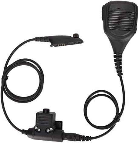 Vifemify Kézi Mikrofon Plug and Play Walkie Talkie Váll Mikrofon a U94 AV a GP338 GP‑328 GP‑340 GP‑380 7.1 mm