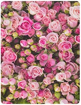 ALAZA Rózsaszín Rózsa regisztrálni Virágok Ellátott Mózeskosár Lap a Fiúk Baba Lányok Kisgyermek, Mini Mérete 39 x 27 hüvelyk