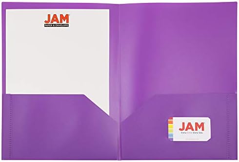 JAM PAPÍR A4-es Műanyag 2 Zseb Iskola POP Mappák - Válogatott Elsődleges Szín - 6/Csomag