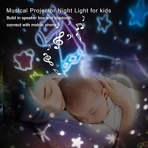 Forgatható Csillagos Projektor Night Lights a Gyerekek szobájában.Bluetooth Zene lámpa Baba Hálószoba.Születésnapi ajándék/Ünnep, Ajándék lányoknak.Csillagok,