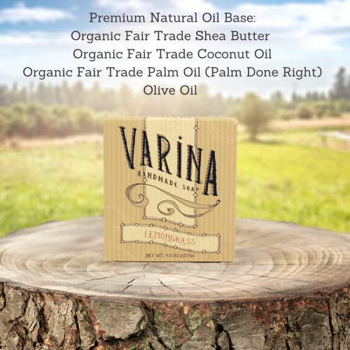 Varina Organikus Citromfű Szappan - Gyengéd Tisztító Érzékeny Bőrre, Gyógynövény -, Menta - 3 Csomag a Tapasztalat, Egészséges, Ragyogó Bőr