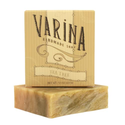 Varina Bio teafa Szappan - Gyengéd Tisztító Érzékeny Bőrre, Gyógynövény -, Menta - 3 Csomag a Tapasztalat, Egészséges, Ragyogó Bőr
