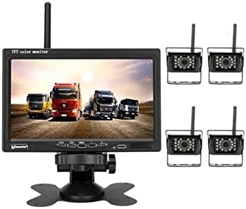 Jármű Vezeték nélküli Fordított Kamera 7 Hüvelykes LCD Monitor Kompatibilis a Kamion Busz LAKÓKOCSI Lakókocsi Kotrógép Autó Monitor