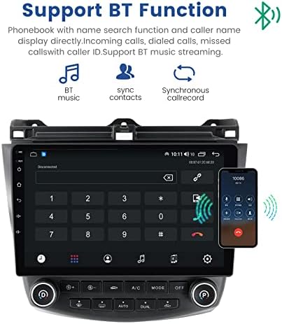 MekedeTech Android 11 autórádió Hifi Lejátszó Támogatja a Vezeték nélküli Carplay Vezetékes Android Auto,10.1 hüvelykes IPS érintőképernyő,