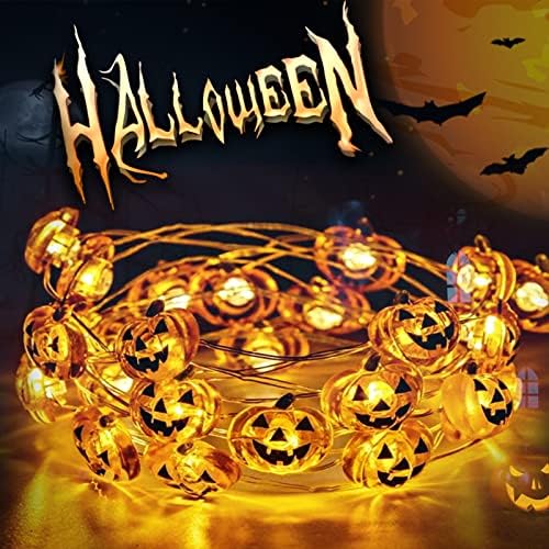 Zacchia Halloween String Fények, Akkumulátoros Kültéri Halloween Világítás Beltéri M/10FT 30 LED Tök Fények, Halloween Dekoráció