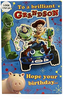 Az egyesült KIRÁLYSÁG Üdvözlet Unokája Születésnapjára Kártya - felugró Szülinapi Kártyát - Toy Story Szülinapi Kártyát - Disney
